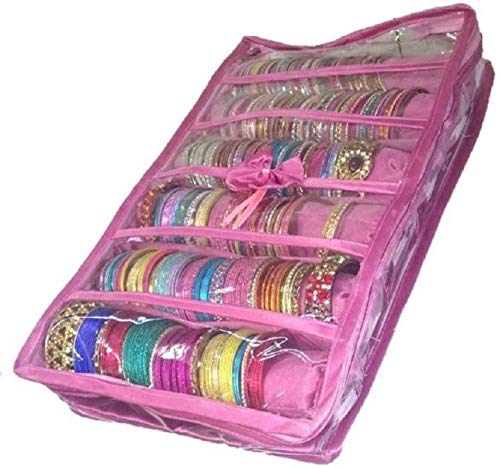 Bangle/ Bracelet Satin Plastic Jewellery Vanity/Organizer Box